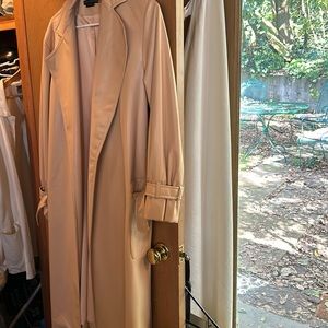 Faux leather trench jacket